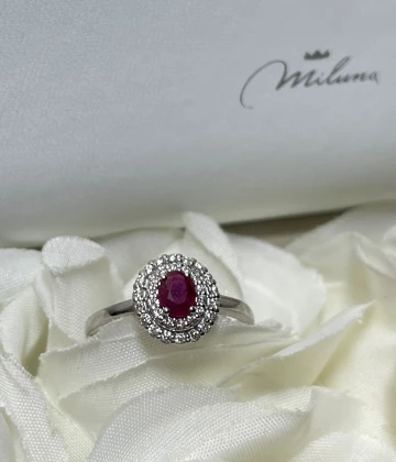 Miluna Anello oro con Rubino e brillanti cod: LID3454